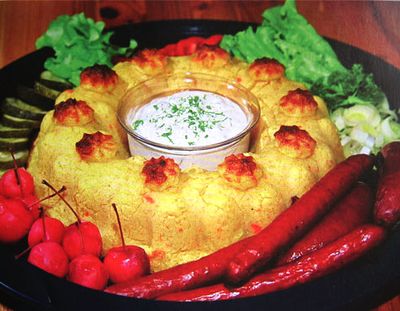 Картофельный торт с начинкой Картофельный торт с начинкой